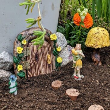 Make a Yellow Fairy Garden for early Spring