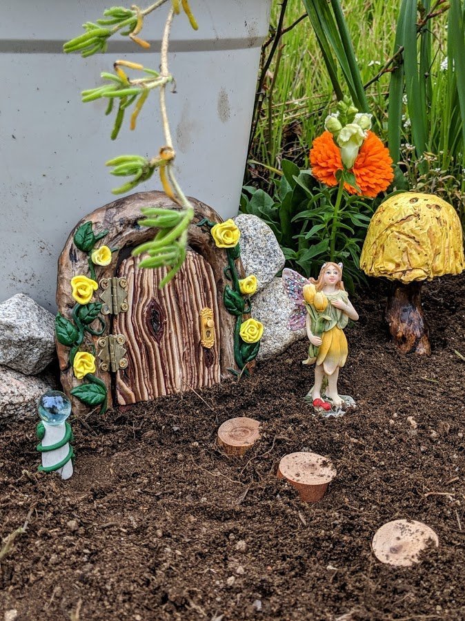 Spring Yellow Fairy Garden by Sprouted Dreams7