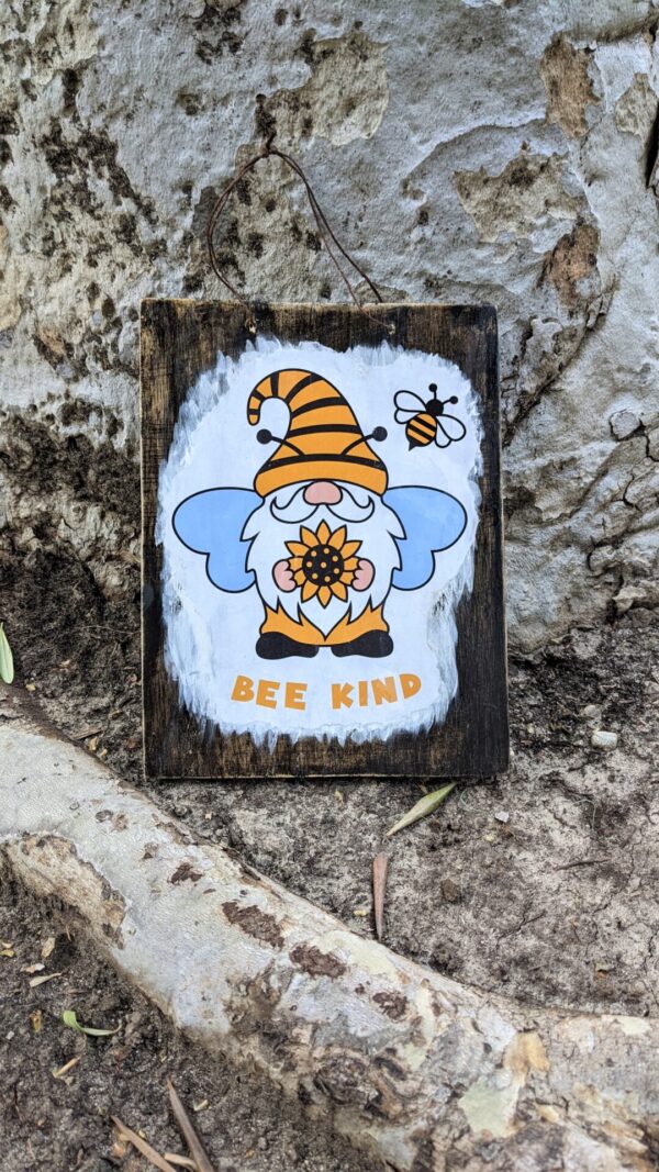 Bee Kind Gnome Sign4
