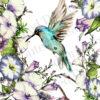 Hummingbird Spring Card WATERMARKED
