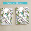 Hummingbird Spring Card print at home