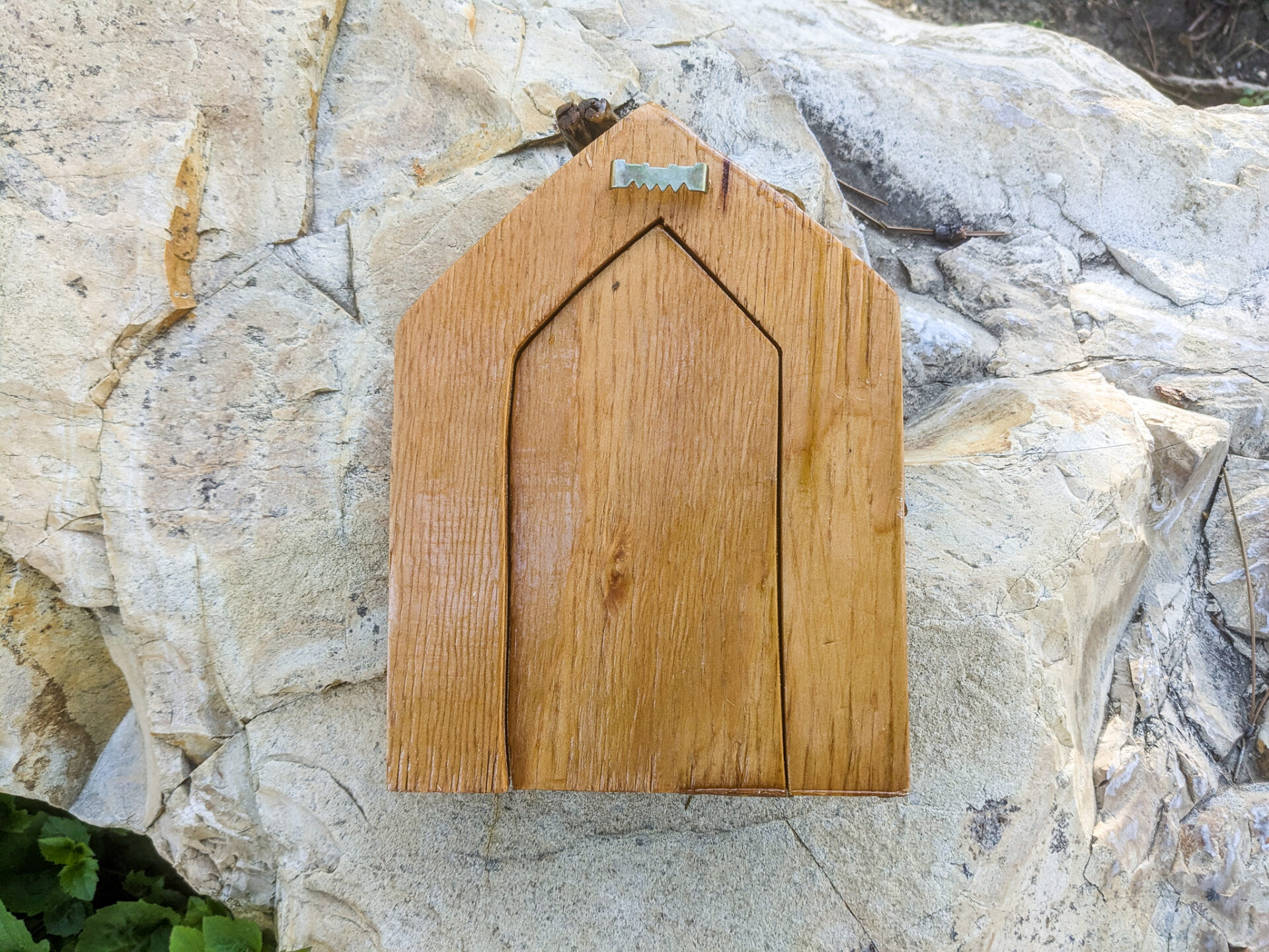 Fairy Garden Tree Door with Curly Wood Frame (8)